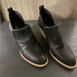 Jeffrey Campbell Rosalee Black Ankle Boots with Block Heel